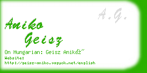 aniko geisz business card